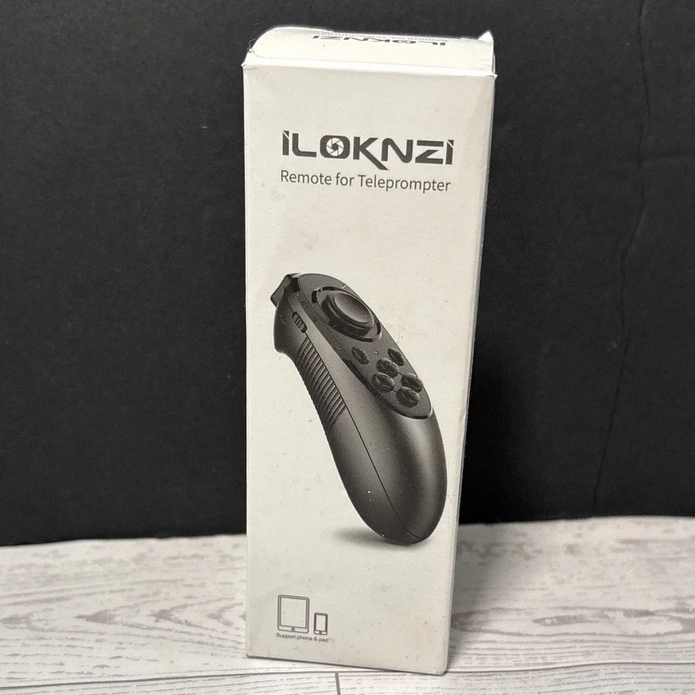 ILOKNZI MOCUTE-052 Wireless Teleprompter Remote Bluetooth Android iOS Black